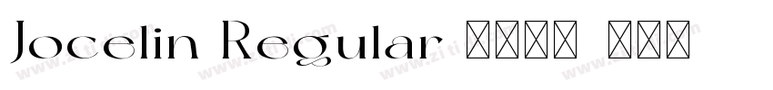 Jocelin Regular 商用须授字体转换